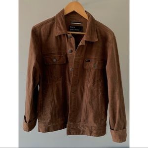 RVCA brown waxed canvas Trucker Jacket